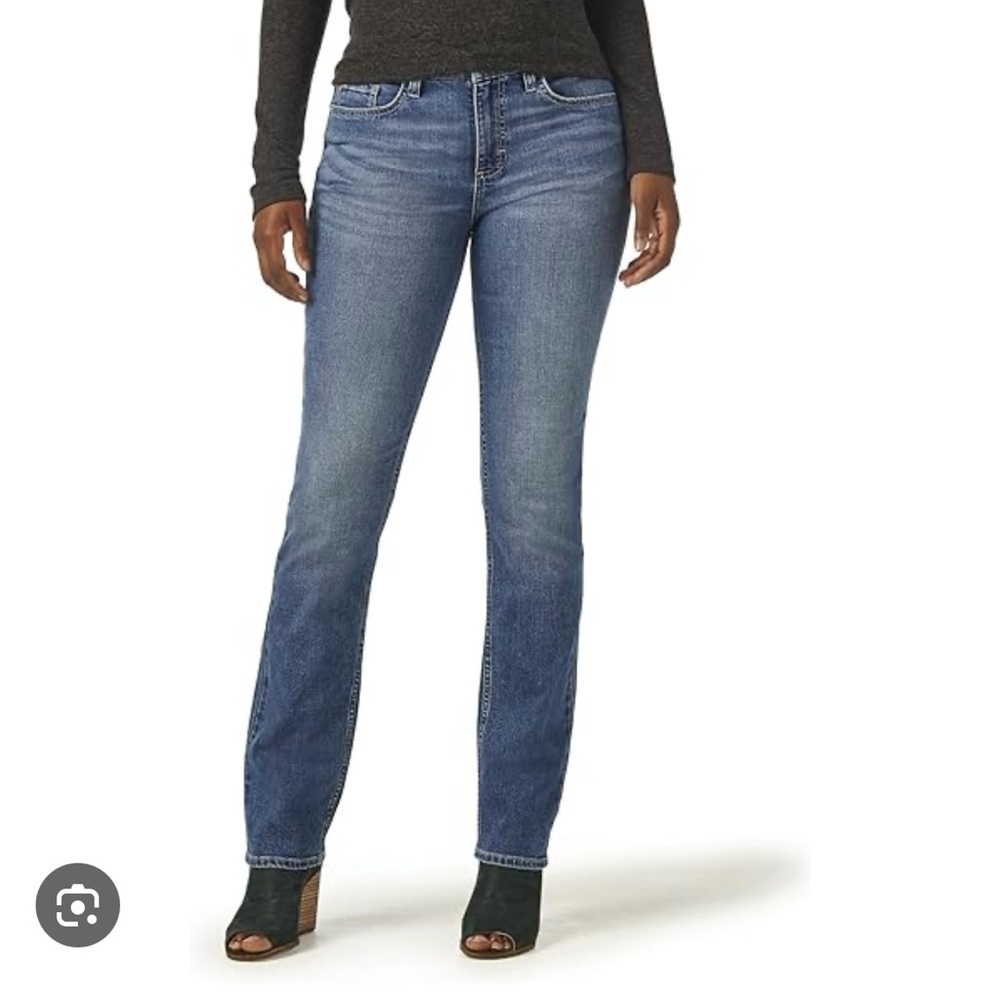 Riders by Lee Women's Midrise Straight Leg Jeans - Blue Size 4